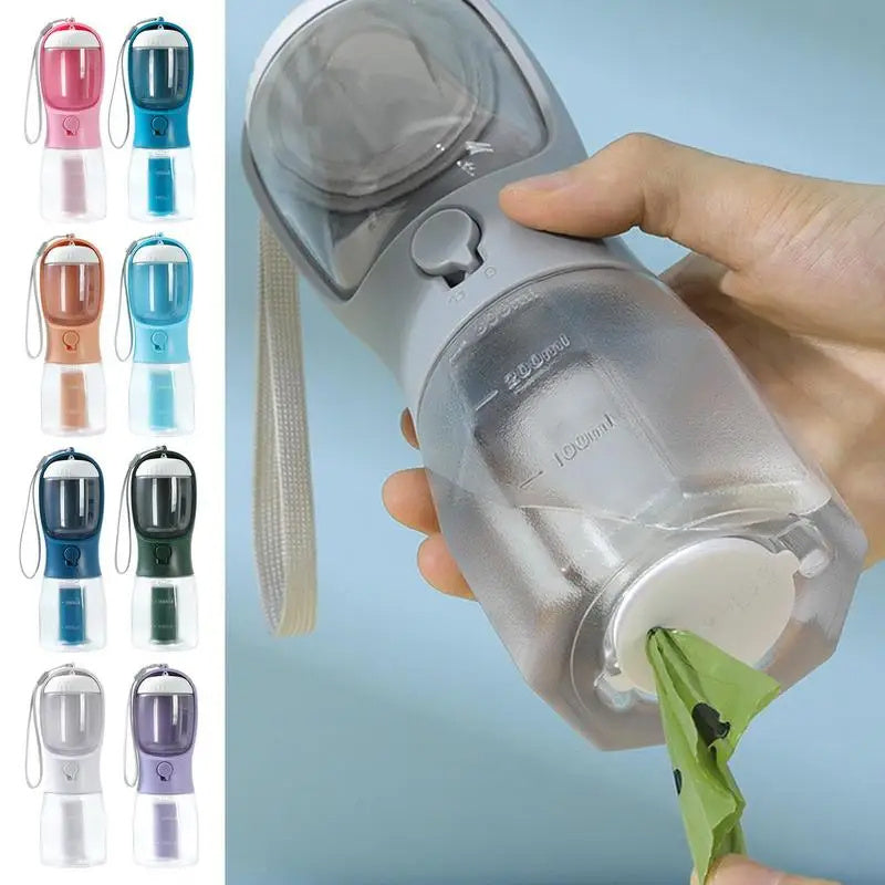 3-in-1 Dog Travel Water Bottle | Food & Waste Bag Holder | Pawmeet